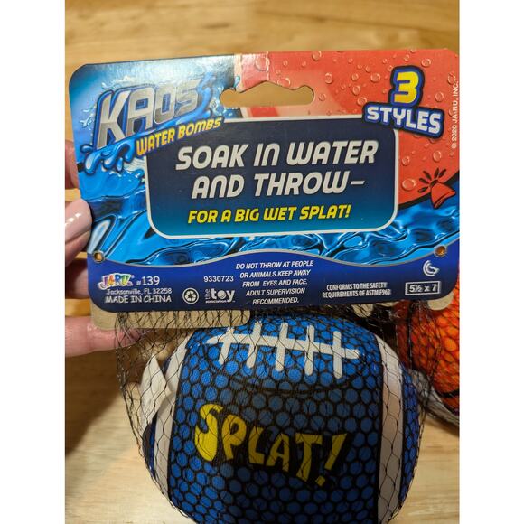 Ja-Ru KAOS Water Bombs Football Blue Splat Sport Ball Pool, Outdoor Summer Fun - Picture 5 of 5